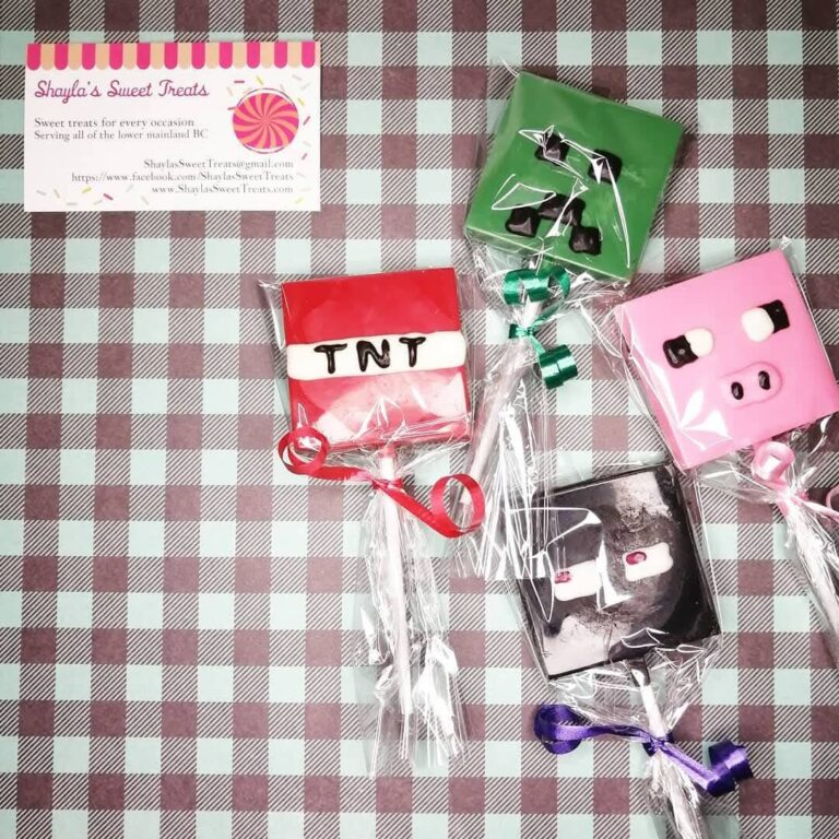 shaylas sweet treats minecraft custom chocolate party favours vancouver 768x768