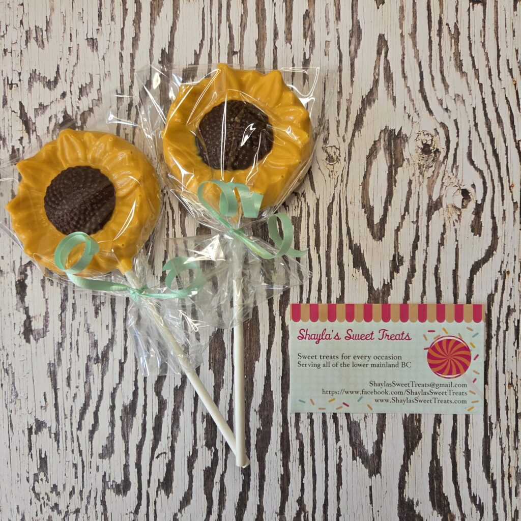 shaylas sweet treats sunflower chocolate lollipops surrey 1024x1024