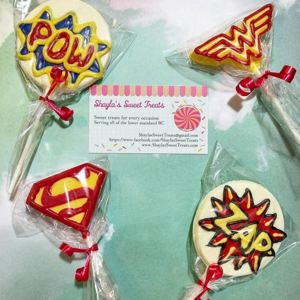 shaylas sweet treats superhero chocolate lollipops kids birthday 1024x1024